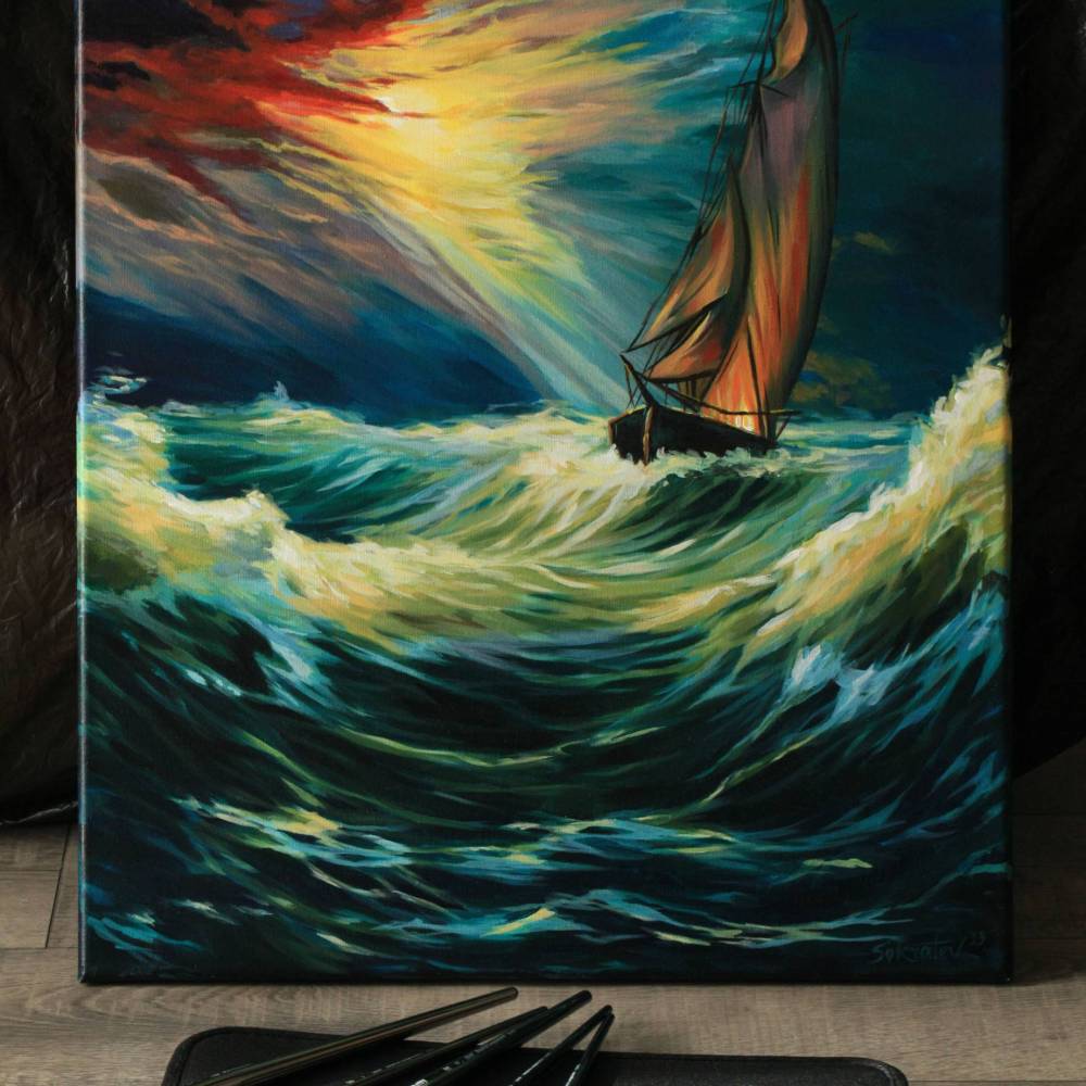 Author’s Painting - “The Ship in the Stormy Sea”