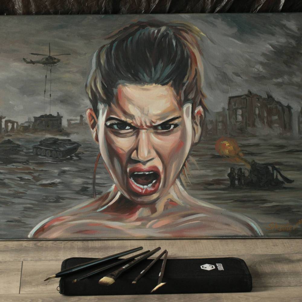 Author’s Painting -“The Voice of Resistance”